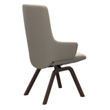 Mint High Back Dining Chair - Paloma Fog - Brown Wood - Armchair