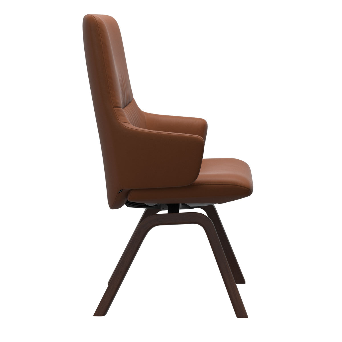 Mint High Back Dining Chair - Paloma New Cognac - Brown Wood - Armchair