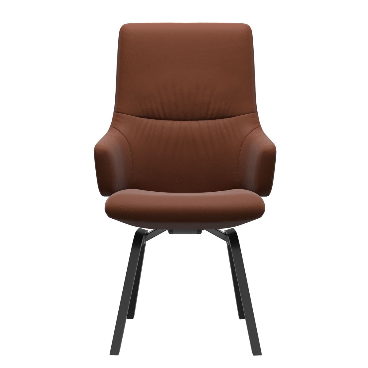 Mint High Back Dining Chair - Paloma Copper - Black Wood - Armchair