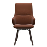 Mint High Back Dining Chair - Paloma Copper - Brown Wood - Armchair