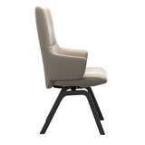 Mint High Back Dining Chair - Paloma Mushroom - Black Wood - Armchair