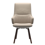Mint High Back Dining Chair - Paloma Mushroom - Brown Wood - Armchair