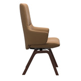 Mint High Back Dining Chair - Paloma Taupe - Walnut Wood - Armchair