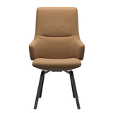 Mint High Back Dining Chair - Paloma Taupe - Black Wood - Armchair