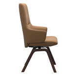 Mint High Back Dining Chair - Paloma Taupe - Brown Wood - Armchair