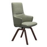 Mint High Back Dining Chair - Paloma Shadow Green - Walnut Wood - Armchair