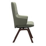 Mint High Back Dining Chair - Paloma Shadow Green - Walnut Wood - Armchair