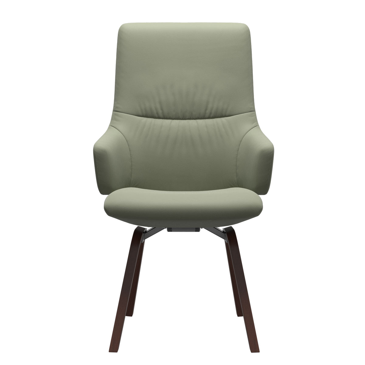Mint High Back Dining Chair - Paloma Shadow Green - Walnut Wood - Armchair