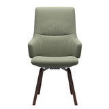 Mint High Back Dining Chair - Paloma Shadow Green - Walnut Wood - Armchair