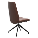 Mint High Back Dining Chair - Paloma Copper - Matte Black Swivel Base - Armless