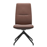 Mint High Back Dining Chair - Paloma Copper - Matte Black Swivel Base - Armless
