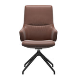 Mint High Back Dining Chair - Paloma Copper - Matte Black Swivel Base - Armchair
