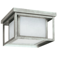 Hunnington Flush Mount — 2 Light, Etched Seeded