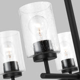Oslo Five Light Chandelier — Clear Seeded
