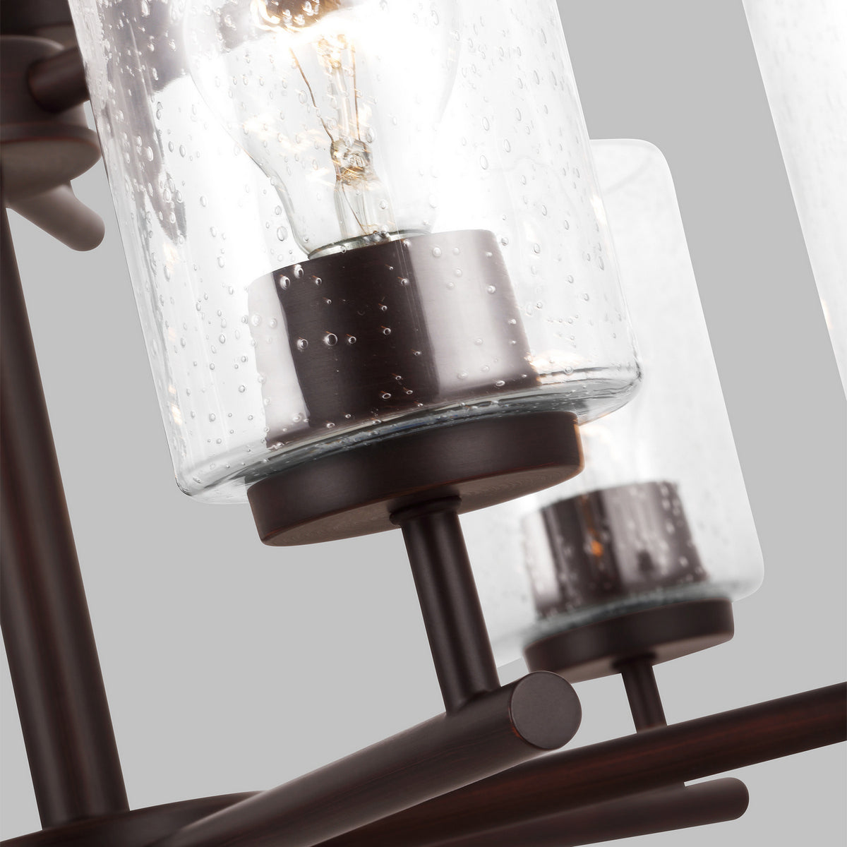 Oslo Nine Light Chandelier — Clear Seeded