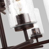 Oslo Nine Light Chandelier — Clear Seeded