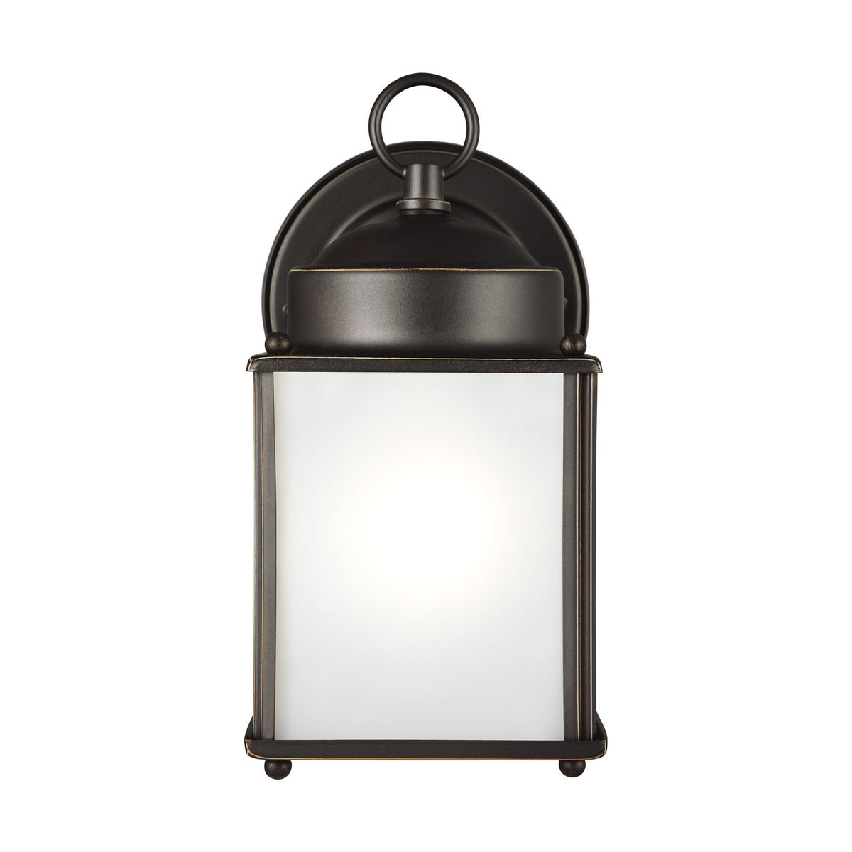 New Castle Small Outdoor Wall Lantern — Satin Etched