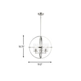 Alturas Three Light Chandelier — Clear Seeded
