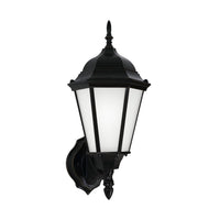 One Light Outdoor Wall Lantern — 17.00", Satin Etched