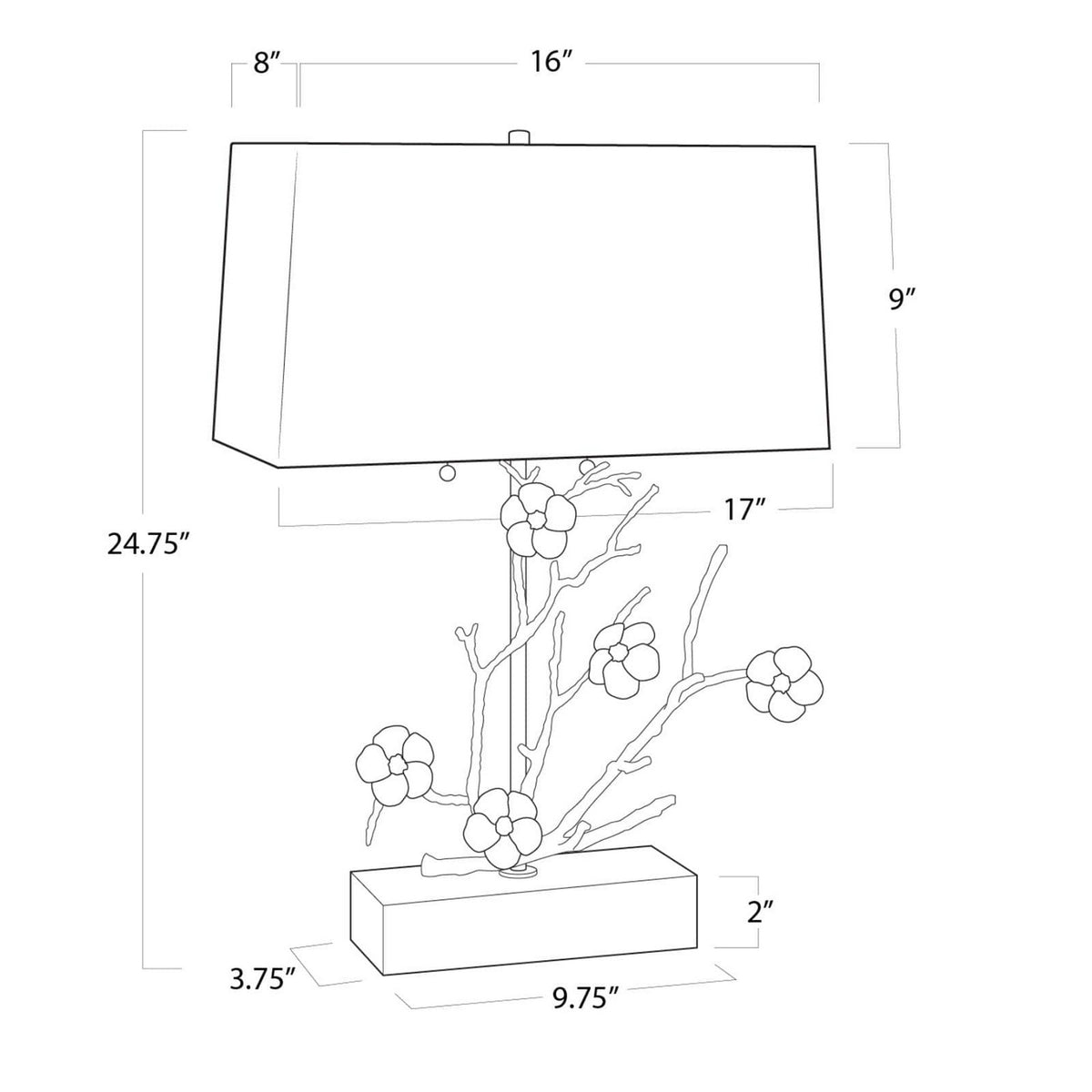 Cherise Two Light Table Lamp