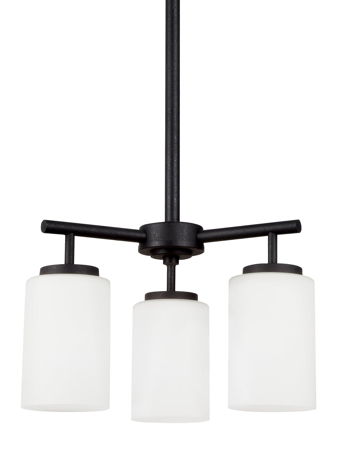 Oslo Three Light Chandelier — Cased Opal Etched