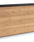 Rustic Oak with Ebony Glass | Mobican Avita Double Dresser | Valley Ridge Furniture