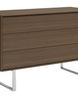 Praline on Walnut with Brushed Nickel Legs | Mobican Ophelia Single Dresser | Valley Ridge Furniture