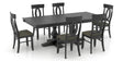 Midnight Black Washed Birch with Matte Finish and 7H Fabric | Canadel Core 4268 Dining Set | Valley Ridge Furniture