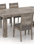 Shadow Birch with Rustic Finish and XL Faux Leather | Canadel Loft 4272 Dining Set with Leather Upholstered Dining Chairs | Valley Ridge Furniture