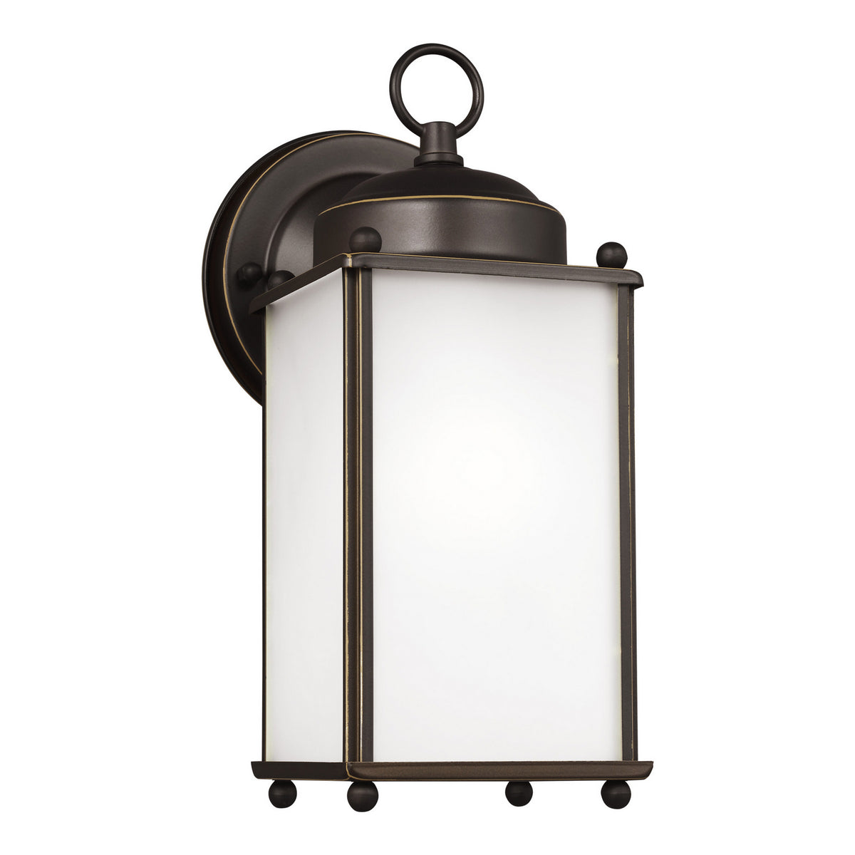 New Castle Medium Wall Lantern — Satin Etched