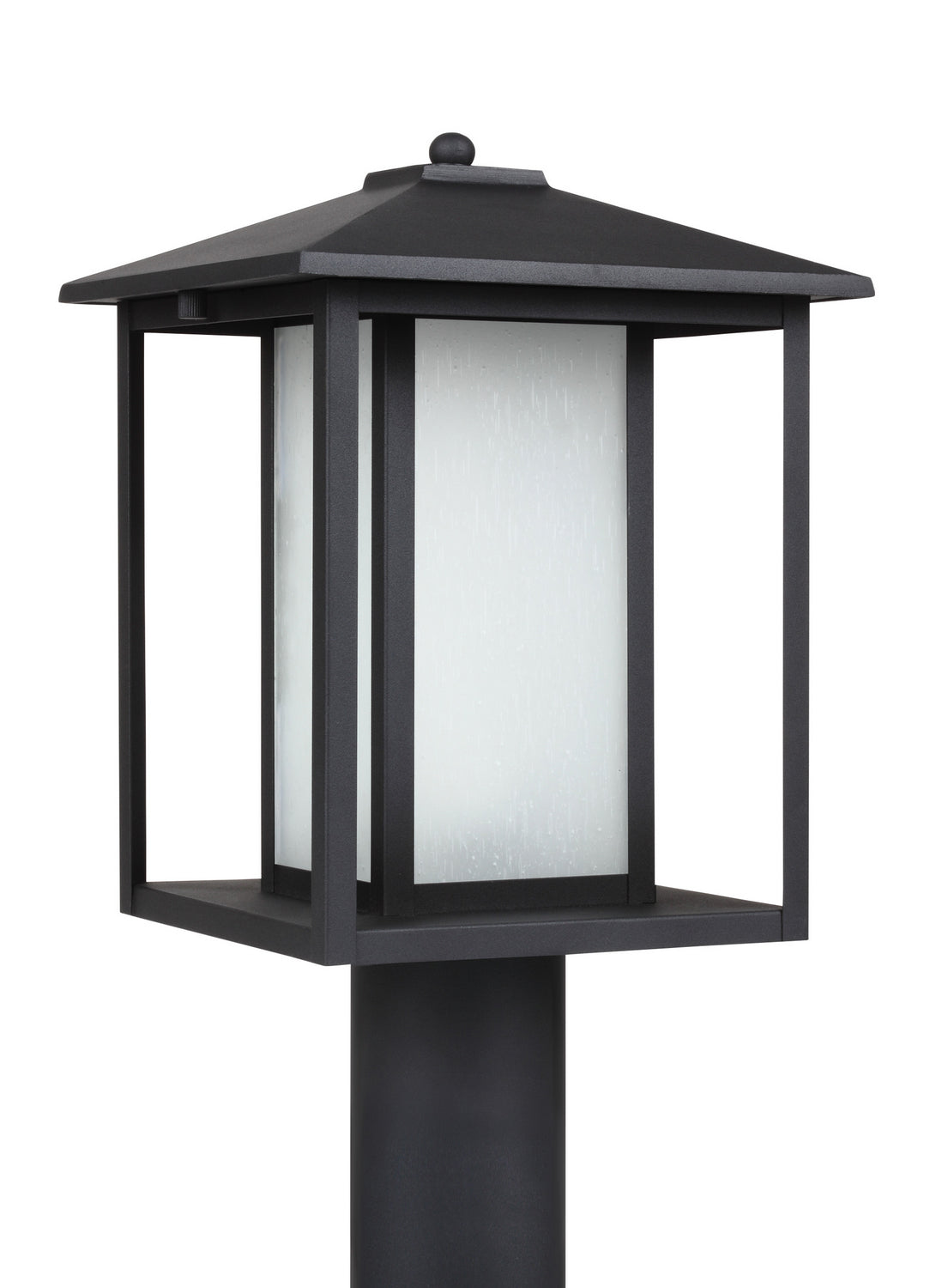 Hunnington 15" Post Lantern — Etched Seeded