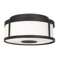 Luning Two Light Flush Mount — Opal Etched