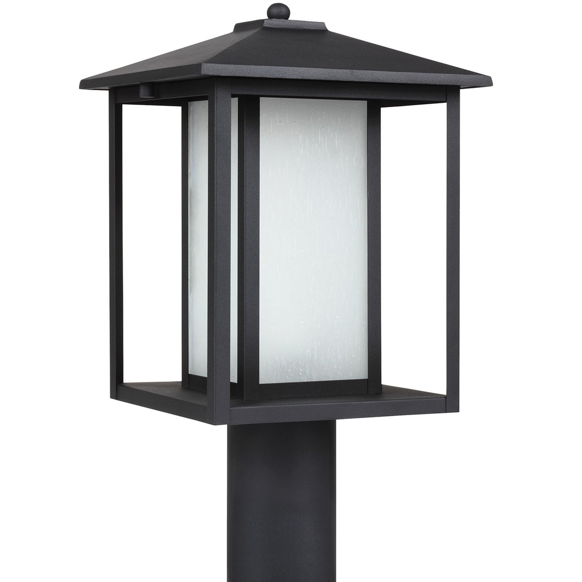 Hunnington 15" Post Lantern — Etched Seeded