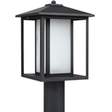 Hunnington 15" Post Lantern — Etched Seeded