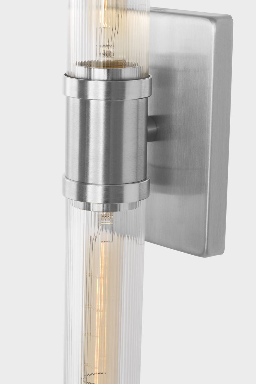 Keaton 30" Vanity Sconce — Clear Fluted