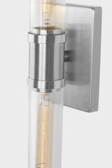 Keaton 30" Vanity Sconce — Clear Fluted