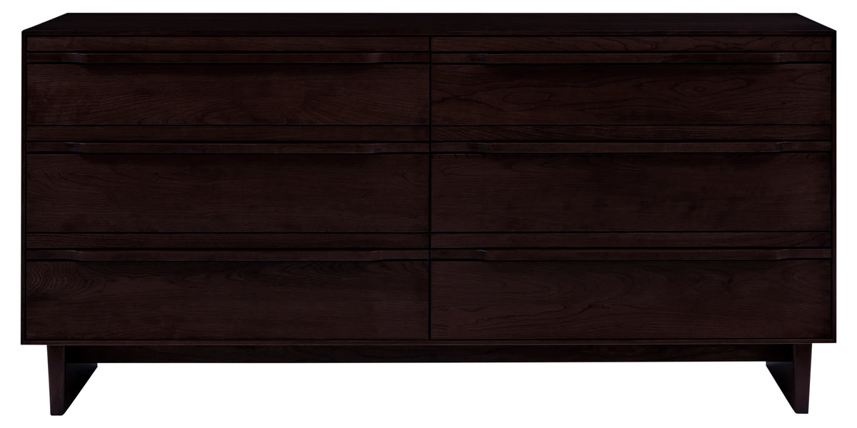 West Bros Camber 6 Drawer Dresser in 92 Graphite