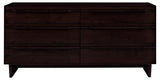 West Bros Camber 6 Drawer Dresser in 92 Graphite