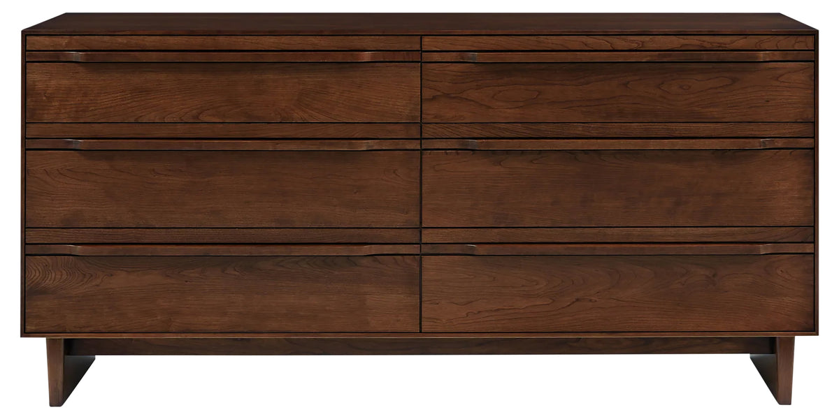 West Bros Camber 6 Drawer Dresser in 88 Umber