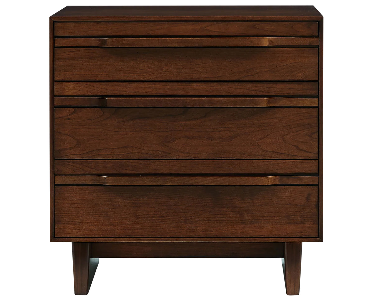 West Bros Camber Bedside Chest in 88 Umber