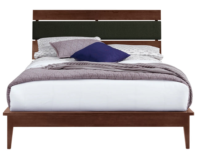 West Bros Camber Complete Bed in 88 Umber with the Ballad 059 headboard, front view