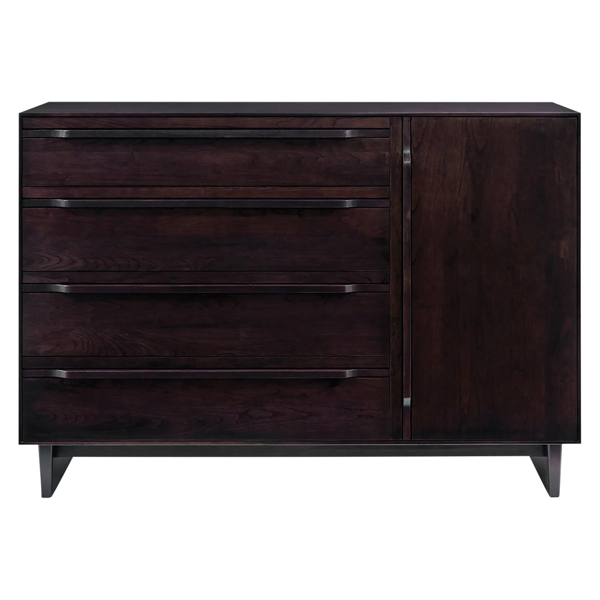 West Bros Camber Door Dresser in 92 Graphite, on white