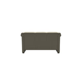 Stressless Oslo 2-Seater Sofa with Wood in Paloma Light Grey, Black, rear three-quarter view