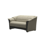 Stressless Oslo 2-Seater Sofa with Wood in Paloma Light Grey, Grey, side view