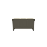 Stressless Oslo 2-Seater Sofa with Wood in Paloma Light Grey, Grey, rear three-quarter view