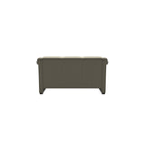 Stressless Oslo 2-Seater Sofa with Wood in Paloma Light Grey, Wenge, rear three-quarter view