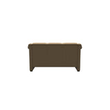 Stressless Oslo 2-Seater Sofa with Wood in Paloma Sand, Wenge, rear three-quarter view