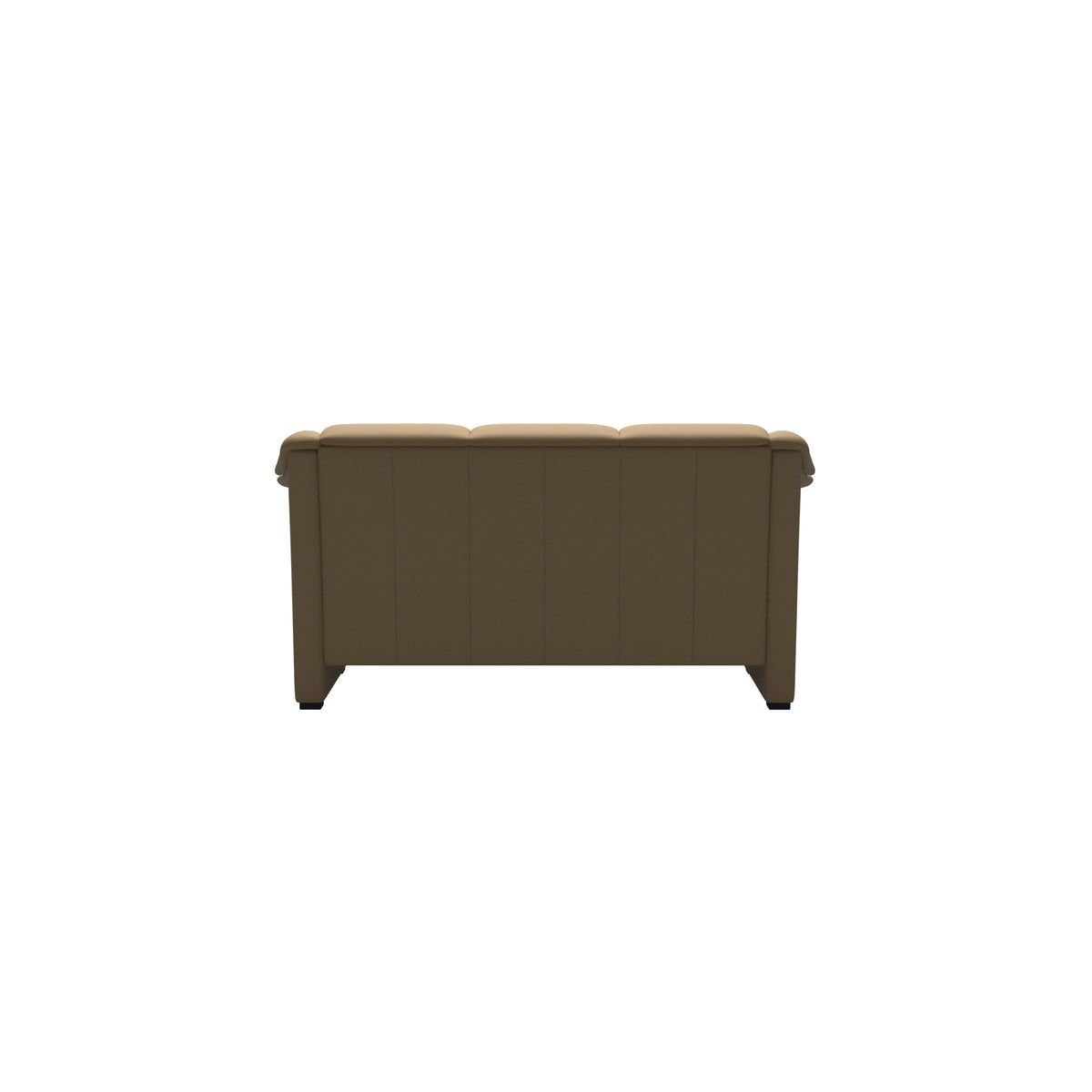 Stressless Oslo 2-Seater Sofa with Wood in Paloma Sand, Wenge, rear three-quarter view