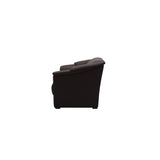 Stressless Oslo 2-Seater Sofa with Wood in Paloma Chocolate, Black, back view