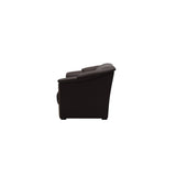 Stressless Oslo 2-Seater Sofa with Wood in Paloma Chocolate, Walnut, back view
